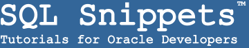 SQL Snippets ™ for Oracle Developers